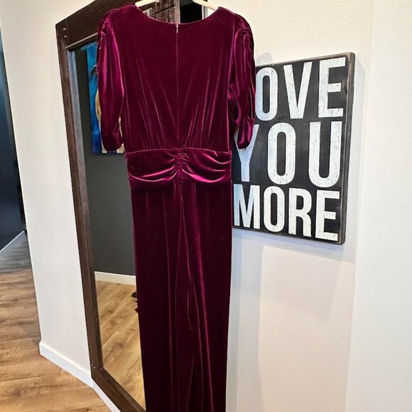 Vince Camuto Velvet Twist-Front Jumpsuit - Picture 4 of 6